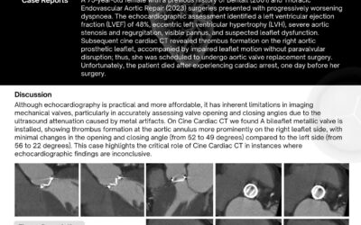 Cine Cardiac Computed Tomography As A Comprehensive Combination of Imaging Modalities to Evaluate Prosthetic Mechanic Heart Valve: A Case Report